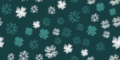 Saint Patricks Day, clover set, hand drawn illustrations vector