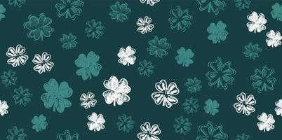 Saint Patricks Day, clover set, hand drawn illustrations vector