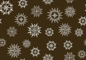 Compass Wind rose, pattern, hand drawn Illustration vector