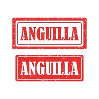 Anguilla grunge rubber stamp on white background vector