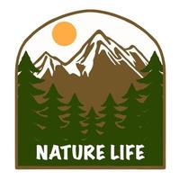 Illustration vector graphic of NATURE LIFE suitable for logo product also for design merchandise