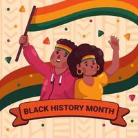 concepto de festividad del mes de la historia negra vector