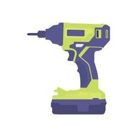 Hand Drill Flat Illustration. Clean Icon Design Element on Isolated White Background vector