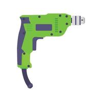 Hand Drill Flat Illustration. Clean Icon Design Element on Isolated White Background vector