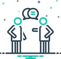 mix icon for talk vector