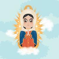 Isolated cute virgin mary character Vector