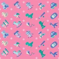 Seamless pattern background with toy icons Vector