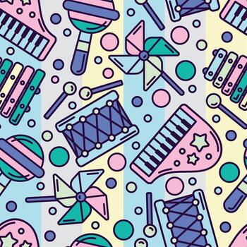 Fondo transparente con vector de iconos de juguete