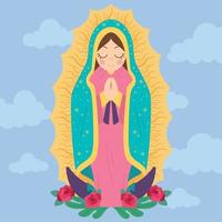 aislado lindo vector de carácter virgen maría