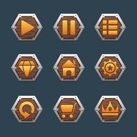 Action Buttons for Common Game Apps vector