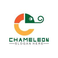 Chameleon logo design template. Vector illustration