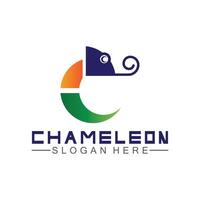 Chameleon logo design template. Vector illustration