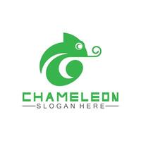 Chameleon logo design template. Vector illustration