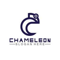 Chameleon logo design template. Vector illustration