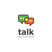talk lettering letter mark on chat bubble icon logo vector sign
