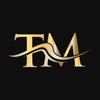 Letter TM Logo Design Template Monogram Business And Company Logotype vector