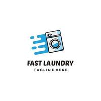 Delivery Fast Laundry Logo Design Template vector