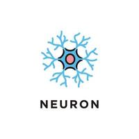 Abstract neuron nerve cell logo design vector