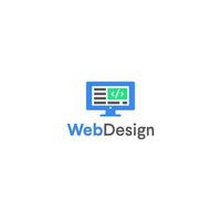 logotipo de diseño de desarrollo web vector