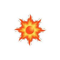 icono de flor de fuego vector