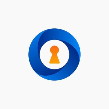 vector de círculo abstracto con ojo de cerradura