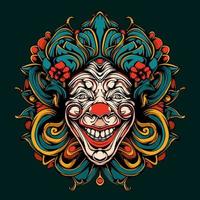 ilustración de payaso sonriente vector