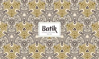 Indonesian Batik triangle combination traditional floral patterns Background vector