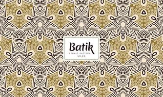 Indonesian Batik triangle combination traditional floral patterns Background vector