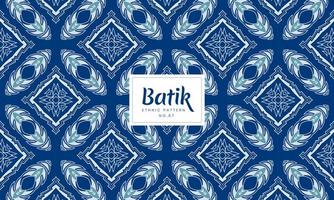 Batik kawung Indonesian traditional decorative ethnic patterns Vector Background