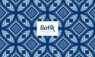 Batik kawung Indonesian traditional decorative ethnic patterns Vector Background