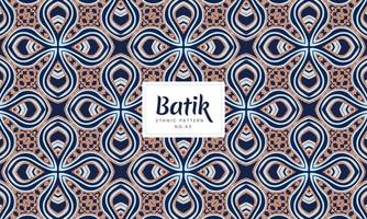 Fondo de patrones de vector floral tradicional inconsútil batik indonesio
