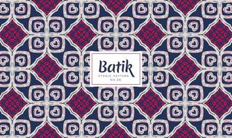 Batik Indonesian traditional decorative ethnic patterns Vector Background