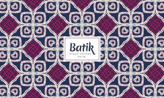 Batik Indonesian traditional decorative ethnic patterns Vector Background