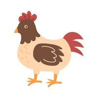 cute domestic farm birds vector