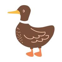 sticker design with cute duck vector