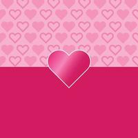 Pink background with heart and place for your text. Vector illustration.