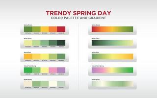 Spring Color Palette and Gradient vector