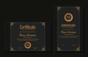 Achievement certificate best award diploma vector