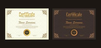 Achievement certificate best award diploma vector