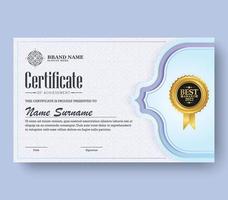 Achievement certificate best award diploma vector