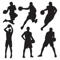 Silhouette basketball player illustration premium vector
