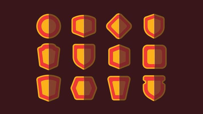 Retro Shield Badge Shape
