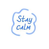 Stay calm phrase. Phrase written by hand, lettering. For design and printing on T-shirts vector