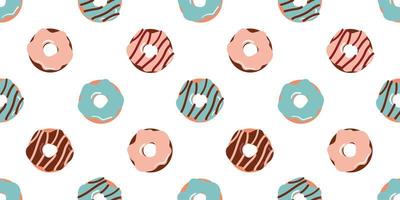 Seamless pattern with donuts vector