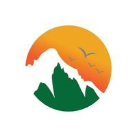 vector de logotipo de ilustración de montaña y diseño de símbolo