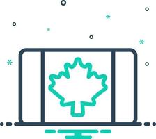 icono de mezcla para canadiense vector