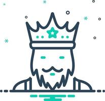 mix icon for king vector