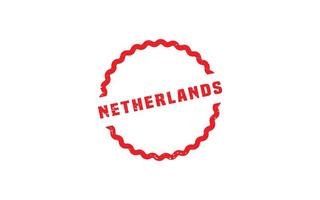 NETHERLANDS stamp rubber with grunge style on white background vector