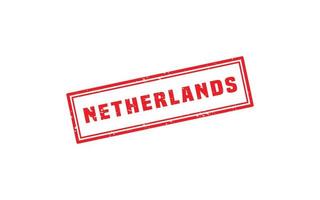 NETHERLANDS stamp rubber with grunge style on white background vector