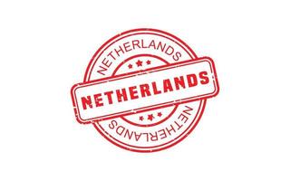 NETHERLANDS stamp rubber with grunge style on white background vector